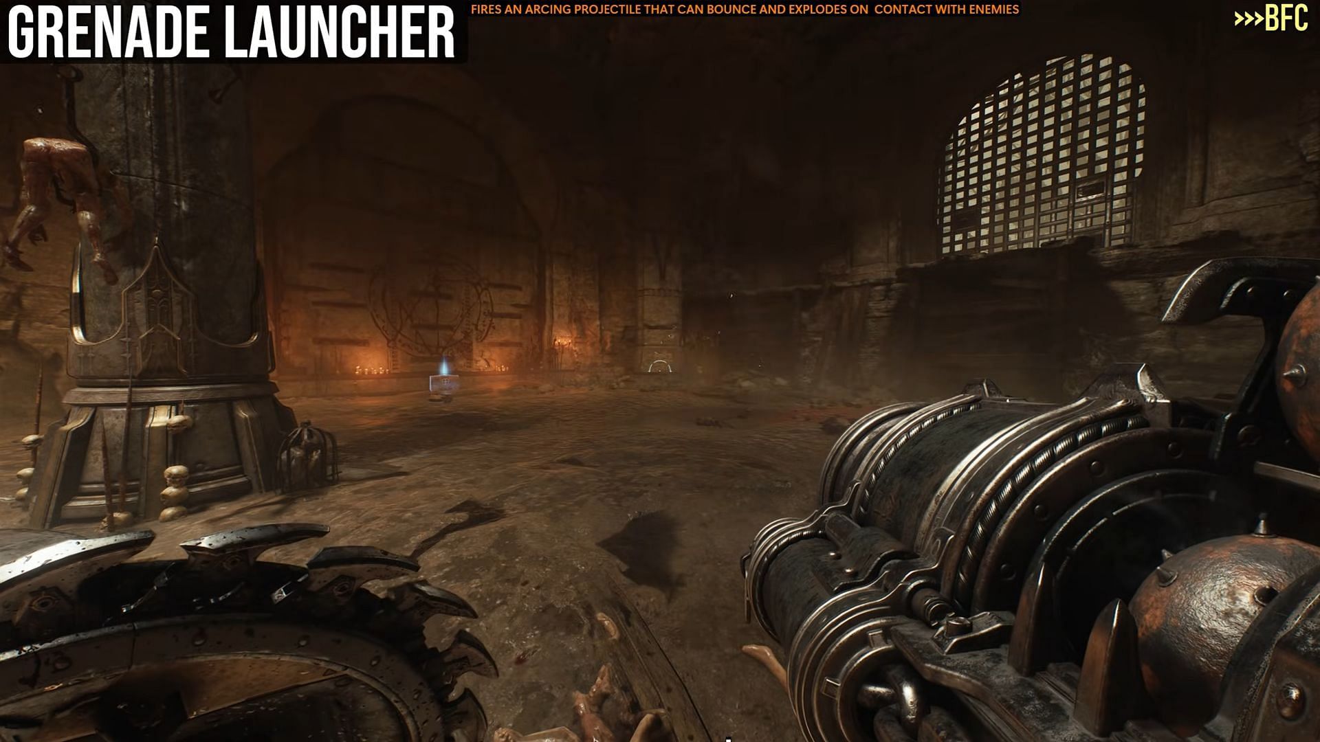 The Grenade Launcher (Image via Bethesda Softworks || YouTube/@Weapons From Games)